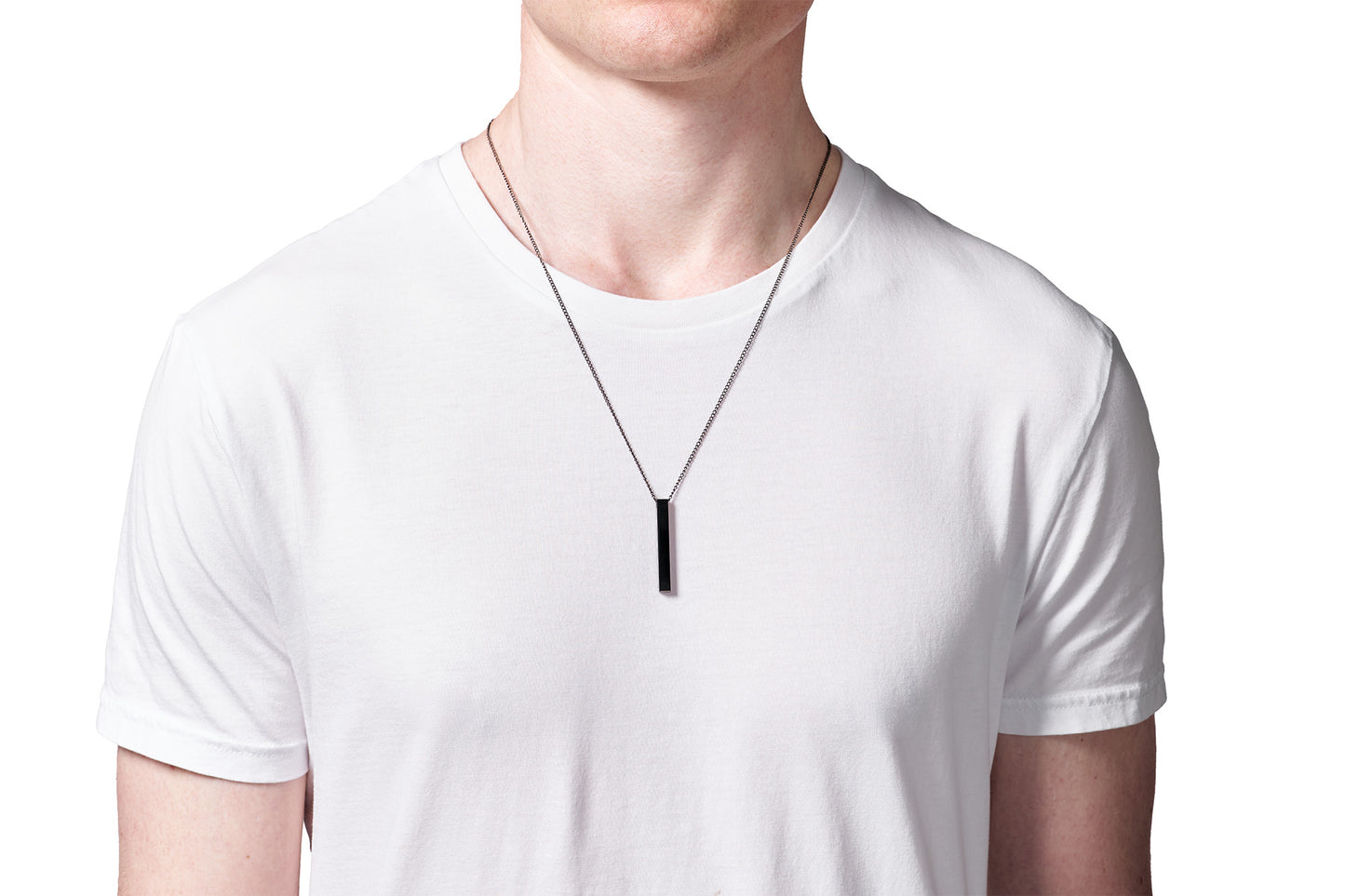 Long pendant ketting zwart