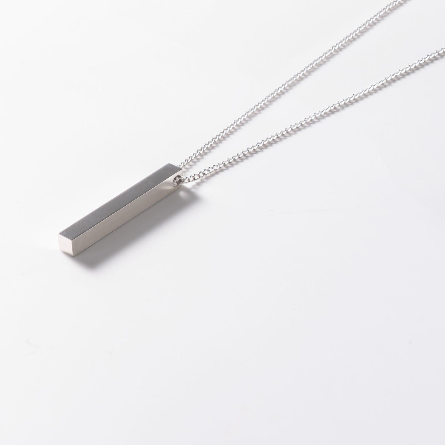 Long pendant ketting zilver